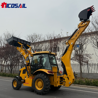 New Diesel EPA Engine Wheel Loader With Backhoe Large Farm Back Hoe Loader Excavator Mini Backhoe Loader With Price