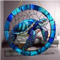1pc Acrylic Turtle Vibrant Garden And Patio Sun Catcher, Spiritual Room Decor, Perfect Gift For Turtle Lovers