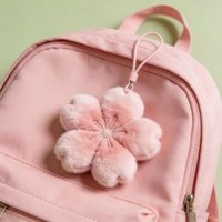 New Sale 2026 Cherry Blossom Series Plush Doll Pendant Kawaii Pink Flower Car Keychain Gift For Cute Girlfriend Bag Decor