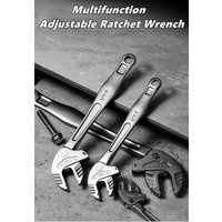 Self-Locking Spring Ratchet Wrench Heavy-Duty Industrial Crab Claw Wrench Adjustable Wide Jaw for Automotive Pipe Manufacturing