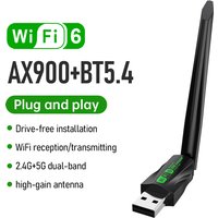 WiFi 6 Wireless Network Card 900M BT5.4 Dual Band 2.4G&5GHz USB 3.0 High-Speed Wifi Adapter Driver Free For Desktop Laptop
