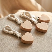 4Pcs Wooden Heart-Shaped Towel Clips/Kitchen Tea Towel Rack/Dishcloth Hanger/Bathroom Hand Towel Holder/Non-Slip Instant Hanging