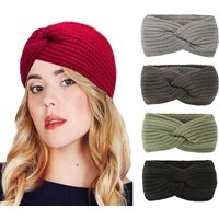 Knitted yarn inner layer velvet twisted elastic autumn and winter warm headband
