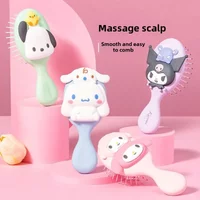 Kawaii My Melody kuromi cinnamoroll Pochacco 3D Massage Mat Comb Cute Cartoon Comfortable Portable Comb Holiday Gift Wholesale
