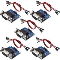 5PCS RS232 To TTL Converter Module,MAX3232 3.3V To 5V RS2323 COM Serial Prot Board To TTL Connector for Arduino Microcontrollers