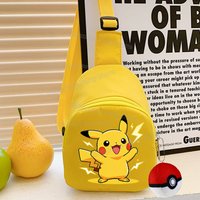 Anime Pikachus Eevee Chest Packs Pokemons Charizard Travel Fanny Packs Boy Girl Outdoor Sport Crossbody Bag Phone Shoulder Pouch
