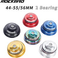 ROCKBAO MTB Bike Road Bicycle Headset 44mm 55mm 56mm 2 Bearing CNC 1 1/8-1 1/2" Tapered 28.6 Straight Tube fork Internal Headset