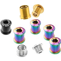 AliExpress NONE Titanium Bicycle Chainring Screws 6.5/8.5/11/14mm Ti Alloy Cycling Accessories Bike Cranksets Chainwheel Set Bolts 4pcs