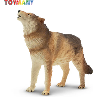 Toymany Simulation Wolf Wildlife Animal Model Toy Mini Figures Dolls Action Figurines Toys for Children Gift Cake Decoration