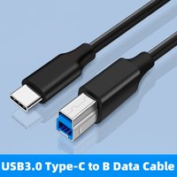 USB 3.0 Type-C to B Data Cable USB-C-Male to USB B-Male Cable for Laptop Docking Station External Hard Drives Printer Scanner