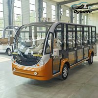 Brand New 8 11 14 Seater Electric Sightseeing City Bus With Optional Rain Curtain For Sun Protection Electric Closed Tourist Bus