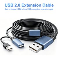 USB 2.0 Extension Cable 5M/10M/15M/20M/25M/30M Extension USB Cable Video Conference Camera Extension Cable Signal Enhancement