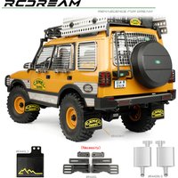 RCDream 3D Printed Soft Mud Flaps Mudguard / Tail Exhaust pipe Mufflers for 1/10 FCX10 Camel Trophy Discovery Upagrde Part