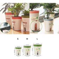 Lazy Hydroponic Flower Pot Water-Absorbing Flowerpot Succulent Plant Pot Plastic Self Watering Planter Living Room Office Decor