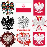 AliExpress NONE PL Poland Flag National Emblem Creative Eagle Stickers for Decorate Laptop Window Car Motorcycle Camper Van Bicycle Off-road