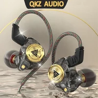 QKZ AK3 FiLe Wired Earphone Microphone HiFi Music Monitor Bass Headphones Noise Cancelling Headset for Sport Gaming Accessories
