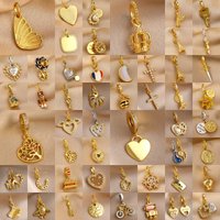 2026 Gold Series 925 Sterling Silver DIY Fine Moon Flower Letter Round Pendant Beads Fit Original Charms Bracelet Women Jewelry