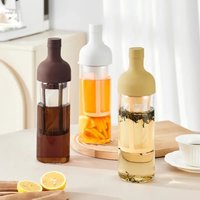 Cold Brew Coffee Maker 500ml Glass Bottle Iced Coffee Maker Tea Infuser Carafe Portable Filter Coffee Bottle for Home