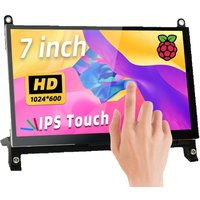 Raspberry Pi 5 7-calowy ekran dotykowy IPS 1024x600 HD LCD HD-MI Wyświetlacz dla RPI 5 4B 3B+ OPI 5 AIDA64 PC Ekran dodatkowy