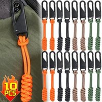 Multi-Functional Zipper Pulls for Backpack Jacket Tent Repair Kit Non-Slip Metal Polyester Cord Easy Grip Replacement Puller