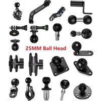 AliExpress NONE 1 inch Ball Head Mount Adapter Motorcycle Bicycle Handlebar Clip Rearview Mirror Bracket for GoPro 10 9 8 Camera Mounts