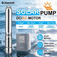 SOLARICH 4" Hybrid Solar Water Pump Solar-Powered 4HP BLDC Motor for Farming Irrigation Eco-Friendly Efficient DC/AC Garden Live
