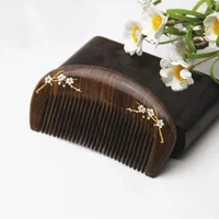 Small Portable Wooden Hair Comb Anti-static Head Massage Combs Pocket Styling Comb for Women Hair Brush Hair Styling Accessories