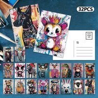 32pcs, Street Graffiti Style Postcards, Birthday/Anniversary Gifts, Collectibles, Suitable for Gift Giving, Can be Mailed.