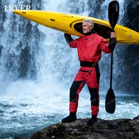 Men's Kayaking Breathable Dry Suit Surfing Fly Fishing Three-Layer Waterproof Fabric Neoprene Cuffs And Neckline Drysuit DM-2