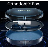 Hohe Qualität Zwei schichten von große kapazität Kieferorthopädische Retainer Hosenträger Lagerung Box Wasserdichte Atem Einweichen Privatsphäre Schut