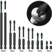 S2 impact magnetic anti slip cross screwdriver head hand electric drill hexagonal electric screwdriver bit tool set
