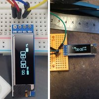 0.91inch I2C OLED Display Module SSD1306 White/Blue I2C OLED Screen Driver DC 3.3V~5V for Arduino Electronic Parts & Components