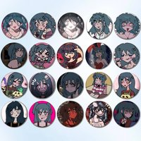 L-Laceys Games Cool Badges Round Brooch Cute Cartoon Idol Cosplay Badges DIY Backpack Clothing Jewelry Pins