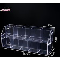 2/3/4/5 Layer Mark Pen Holder Acrylic Transparent Makeup Brush Holder Pen Tray Durable Stationery Display Shelf Office/School