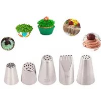 1/5pcs Cake Grass Cream Decoration Tips Set Nozzle Cupcake Head Cake Decorating Tools Pastry Tools Stainless Steel Piping Icing