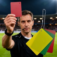 3-Color Football Penalty Cards Red Yellow Green Referee Accessories Durable Sports Cards For Games Training, Referees Coaches
