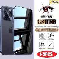 1-5PCS Anti-Spy Glass for iPhone 17 16 15 Pro Max Privacy Screen Protector For iPhone 17 Air 16e 15 16 17 Plus