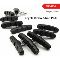 AliExpress NONE 2/4/10 Pairs MTB V-Brake Holder Shoes Rubber Block 60mm Anti-Slip Low Noise Wear-Resistant Thickened All Weathers