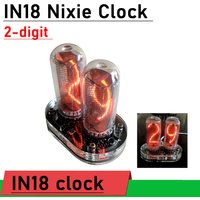 2-digit IN18 Nixie Clock digital display IN-18 Glow Tube thermometer Built in Boost module USB -C POWER