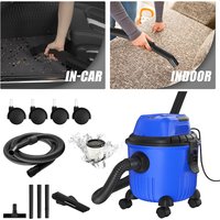 3in1 Wet and Dry Vacuum with 15L Collection Tank for Wet Suction, Dry Suction and Blowing,for Indoor, Outdoor Vacuuming Cleaning