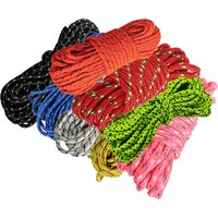 5mm Reflective Paracord Reflective Camping Tent Rope Fluorescent Parachute Cord Lanyard Outdoor Camp Survival Rope Braided Rope