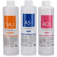 Facial Skincare Face Serum AS1 SA2 AO3 Aqua Peel Solution For Facial Machine Skin Deep Cleaning 400ml Kit of 3 Serums