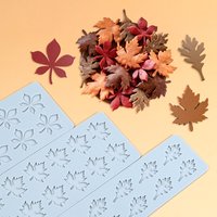 Maple Leaves Wheat Ears Silicone Cake Lace Mold Chocolate Cake Decorating Tool Border Decoration Lace Mold Kitchen Baking Tool