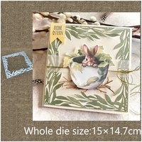 XLDesign Craft Metal stencil mold Cutting Die leaves square decoration scrapbook die cut Album Paper Card Craft Embossing