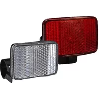 AliExpress 2 Pack Front & Rear Bike Bicycle Reflector Set Red White Fixings Mounting Bracket Warning Light Safety Lens Bicycle Accessorie