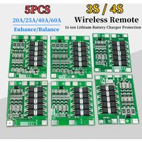 1-5PCS 3S/4S 20 40A 60A Li-ion Lithium Battery Charger Protection Board 18650 BMS Drill Motor 12.6V/14.8V 16.8V Enhance/Balance