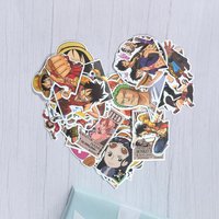 50pcs One Piece Stickers Anime Cartoon Luffy Zoro Decals for Notebook Water Bottle Luggage Phone DIY Decoration