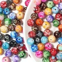 6/8/10mm burst patterned beads, loose beads. Acrylic beads, DIY bracelets, necklaces, phone chains, accessories. festival gifts