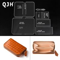 1set DIY Acrylic Making Pattern for Leather Wallet Handbag,Transparent Acrylic Designing Pattern, Leather Purse Craftwork Mold