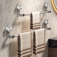 Suction Cup Retractable Towel Bar Suction Cup Rotatable Corner Towel Shoe Shelf Punch-free Bathroom Storage Rack
